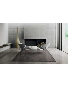 Tappeto moderno Frame Steel Grey - Collezione Hand Made - Carpet Decor - 100% viscosa - Fatto a mano - India - 160x230, 200x300  2