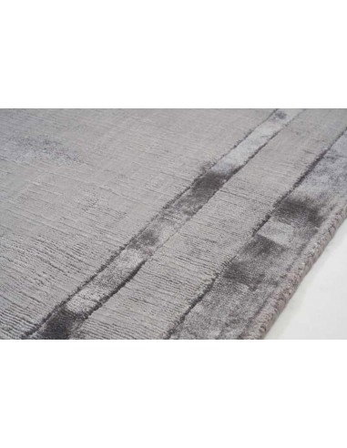 Tappeto moderno Frame Steel Grey - Collezione Hand Made - Carpet Decor - 100% viscosa - Fatto a mano - India - 160x230, 200x300 