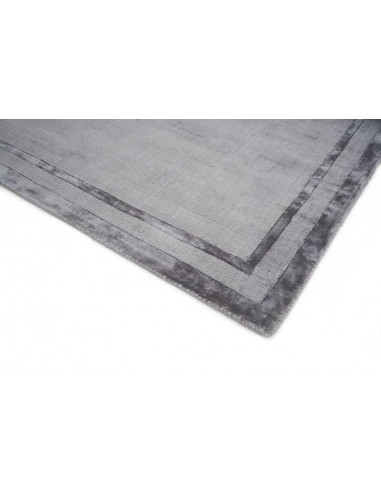 Tappeto moderno Frame Steel Grey - Collezione Hand Made - Carpet Decor - 100% viscosa - Fatto a mano - India - 160x230, 200x300 