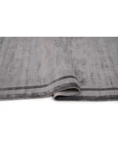 Tappeto moderno Frame Steel Grey - Collezione Hand Made - Carpet Decor - 100% viscosa - Fatto a mano - India - 160x230, 200x300 