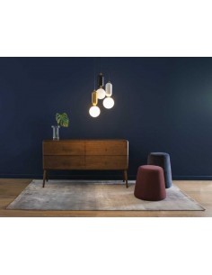 Tappeto moderno Geos Smoky Blue - Collezione Hand Made - Carpet Decor - 100% bamboo viscosa - Fatto a mano in India - 160x230, 2 2