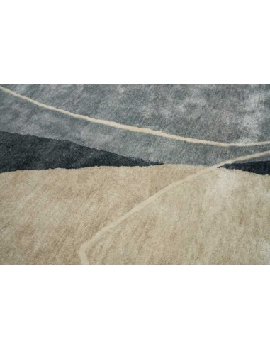 Tappeto moderno Glacier Blue, collezione Hand Made, 100% viscosa, fatto a mano, India.