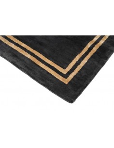 Tappeto moderno Imperial Black, collezione Hand Made, 100% viscosa, fatto a mano, India. 2
