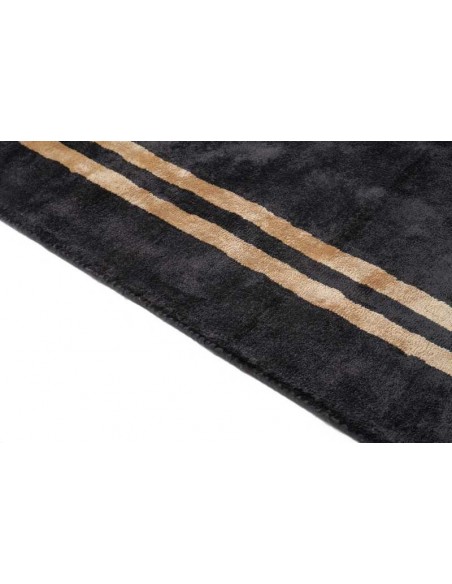 Tappeto moderno Imperial Black, collezione Hand Made, 100% viscosa, fatto a mano, India.