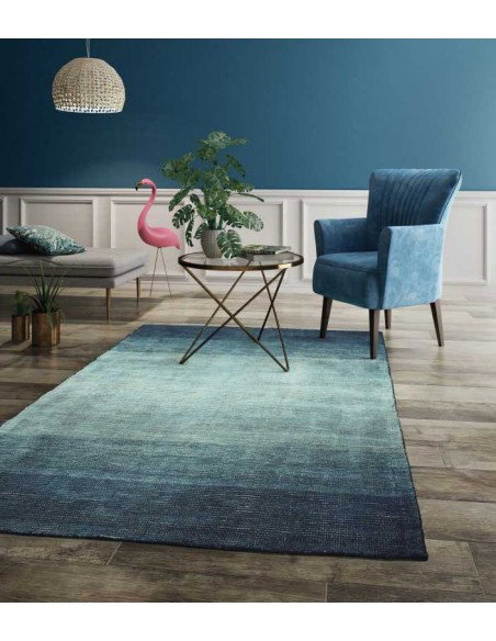 Tappeto moderno Ivette Ombre Niagara - Collezione Hand Made - Carpet Decor - 60% viscosa 40% poliestere - Fatto a mano in India 