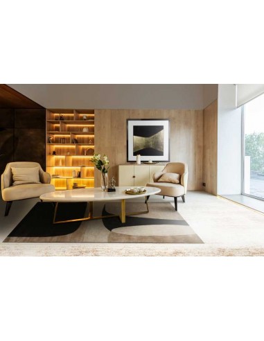 Tappeto moderno Jazz Beige 100% viscosa, fatto a mano, India - Carpet Decor Handmade Collection - 160x230, 200x300 cm