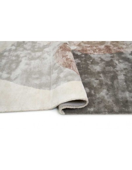 Tappeto moderno Lagos Beige, collezione Hand Made, 100% viscosa, fatto a mano, India.