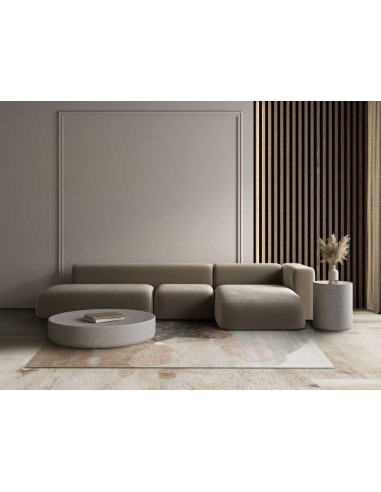 Tappeto moderno Lagos Beige, collezione Hand Made, 100% viscosa, fatto a mano, India.