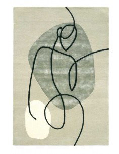 Tappeto moderno Leia Beige - Collezione Hand Made - Carpet Decor - India - 40% viscosa 60% lana - 160x230, 200x300 cm - spessore