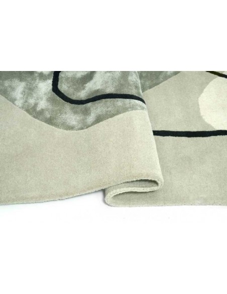 Tappeto moderno Leia Beige - Collezione Hand Made - Carpet Decor - India - 40% viscosa 60% lana - 160x230, 200x300 cm - spessore