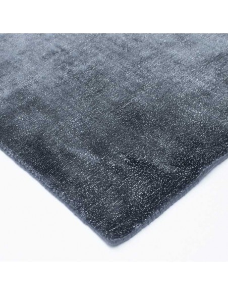 Tappeto moderno Linen Dark Blue - Collezione Hand Made - Carpet Decor - 160x230 cm - 200x300 cm - 90% viscosa 10% lino - Fatto a