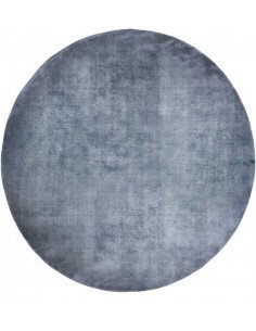 Tappeto moderno Linen Dark Blue Round - Collezione Hand Made - Carpet Decor - 200x200 cm - Fatto a mano in India - 90% viscosa 1