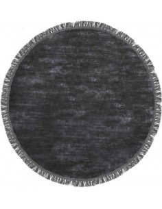 Tappeto moderno Luna Midnight Round - Collezione Hand Made - Carpet Decor - 100% viscosa - Fatto a mano - India - 200x200, 250x2