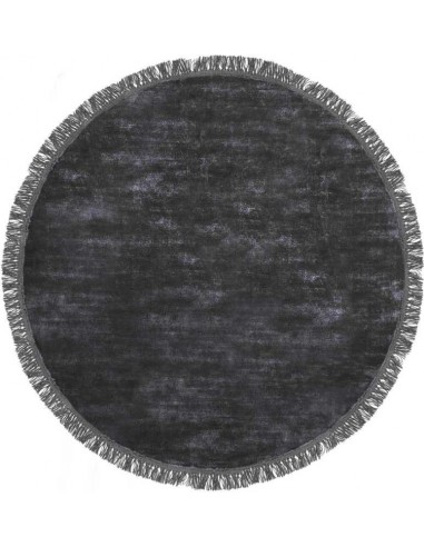 Tappeto moderno Luna Midnight Round - Collezione Hand Made - Carpet Decor - 100% viscosa - Fatto a mano - India - 200x200, 250x2