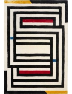 Tappeto moderno Maze Black, collezione Hand Made, Carpet Decor - vendita online su Sellify.