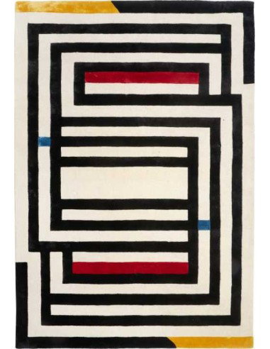 Tappeto moderno Maze Black, collezione Hand Made, Carpet Decor - vendita online su Sellify.