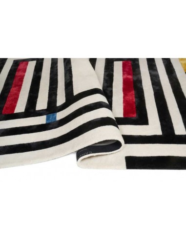 Tappeto moderno Maze Black, collezione Hand Made, Carpet Decor - vendita online su Sellify.