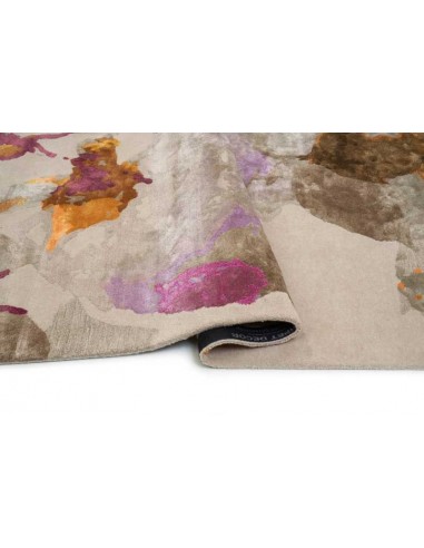 Tappeto moderno Orchidea Summer, collezione Hand Made, 70% viscosa 30% lana, fatto a mano, India.