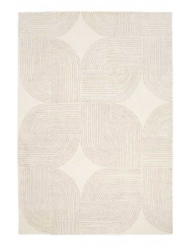 Tappeto moderno Ornate Beige 100% lana fatto a mano 160x230 200x300 cm Carpet Decor Hand Made Collection India