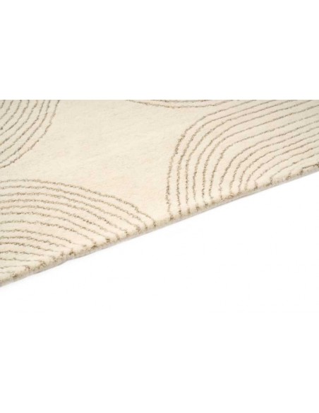 Tappeto moderno Ornate Beige 100% lana fatto a mano 160x230 200x300 cm Carpet Decor Hand Made Collection India