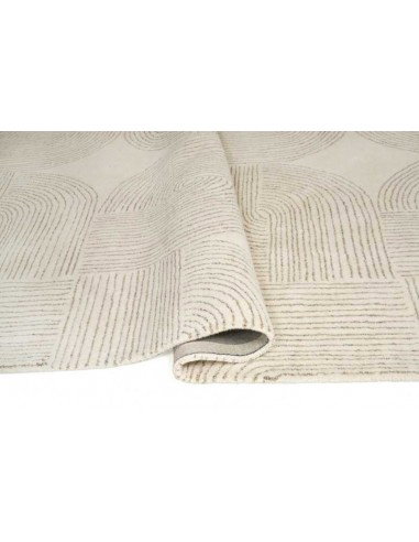 Tappeto moderno Ornate Beige 100% lana fatto a mano 160x230 200x300 cm Carpet Decor Hand Made Collection India
