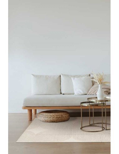 Tappeto moderno Ornate Beige 100% lana fatto a mano 160x230 200x300 cm Carpet Decor Hand Made Collection India
