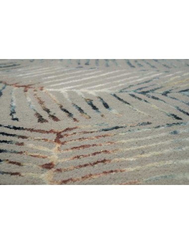 Tappeto moderno Palms Grey - Collezione Hand Made - Carpet Decor - 55% viscosa 45% lana - Fatto a mano in India - 160x230, 200x3