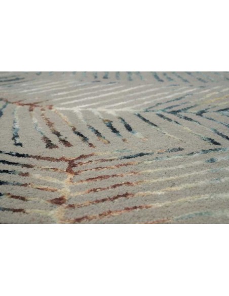 Tappeto moderno Palms Grey - Collezione Hand Made - Carpet Decor - 55% viscosa 45% lana - Fatto a mano in India - 160x230, 200x3