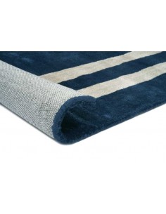 Tappeto moderno Piazza Blue, collezione Hand Made, 100% viscosa, fatto a mano in India. 2