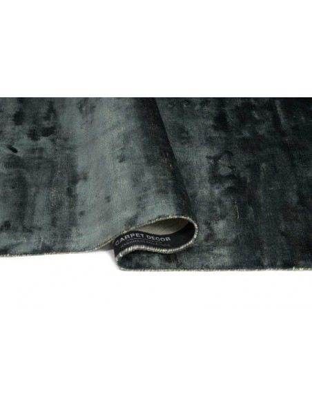 Tappeto moderno Plain Dark Blue - Collezione Hand Made - Carpet Decor - 100% viscosa - Fatto a mano - India - 160x230, 200x300 c