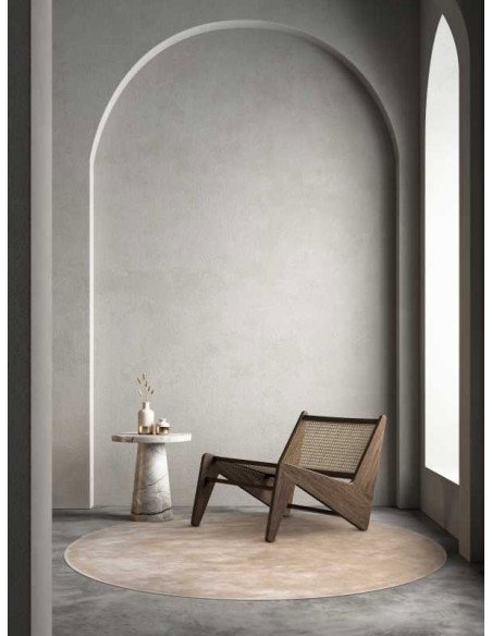 Tappeto moderno Plain Paloma Round, collezione Hand Made, 100% viscosa, fatto a mano, India.