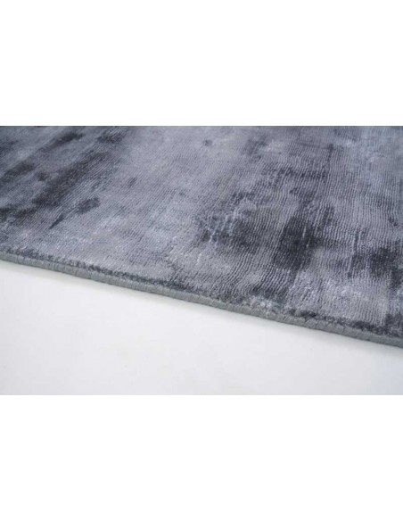 Tappeto moderno Plain Steel Grey, collezione Hand Made, 100% viscosa, fatto a mano, India.