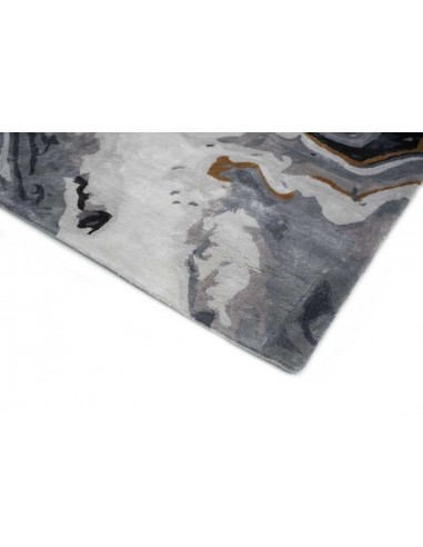 Tappeto moderno Querry Grey, collezione Hand Made, 100% viscosa, fatto a mano, India.