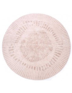 Tappeto moderno beige rotondo fatto a mano, 60% viscosa 40% lana, 200x200, 250x250 cm, spessore 1,1 cm, collezione Hand Made, br