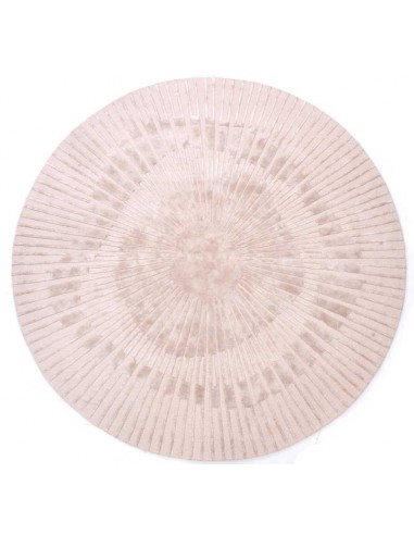 Tappeto moderno beige rotondo fatto a mano, 60% viscosa 40% lana, 200x200, 250x250 cm, spessore 1,1 cm, collezione Hand Made, br