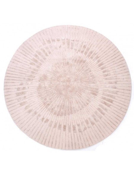Tappeto moderno beige rotondo fatto a mano, 60% viscosa 40% lana, 200x200, 250x250 cm, spessore 1,1 cm, collezione Hand Made, br