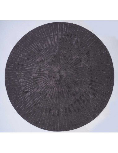 Tappeto moderno grigio scuro rotondo Radius Hand Made Carpet Decor