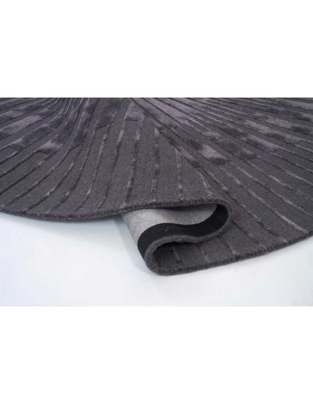 Tappeto moderno grigio scuro rotondo Radius Hand Made Carpet Decor
