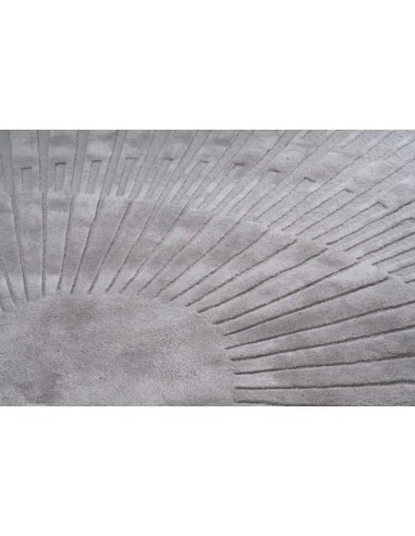 Tappeto moderno grigio rotondo fatto a mano, collezione Hand Made, 60% viscosa 40% lana, dimensioni 200x200, 250x250 cm.