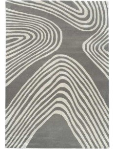 Tappeto moderno Sahara Beige, collezione Hand Made, 40% viscosa 60% lana, fatto a mano, India.