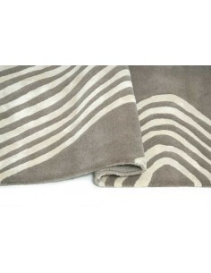 Tappeto moderno Sahara Beige, collezione Hand Made, 40% viscosa 60% lana, fatto a mano, India. 2