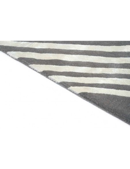 Tappeto moderno Sahara Beige, collezione Hand Made, 40% viscosa 60% lana, fatto a mano, India.