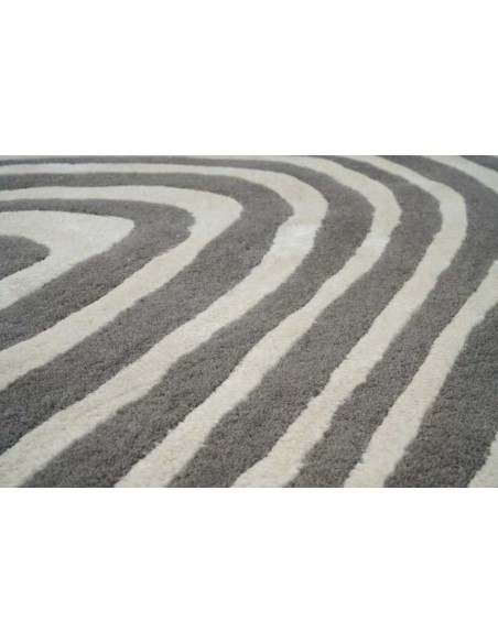 Tappeto moderno Sahara Beige, collezione Hand Made, 40% viscosa 60% lana, fatto a mano, India.