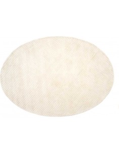 Tappeto moderno Sierra Ivory Oval - Collezione Hand Made - Carpet Decor - 100% viscosa - Fatto a mano - India - 160x230, 200x300