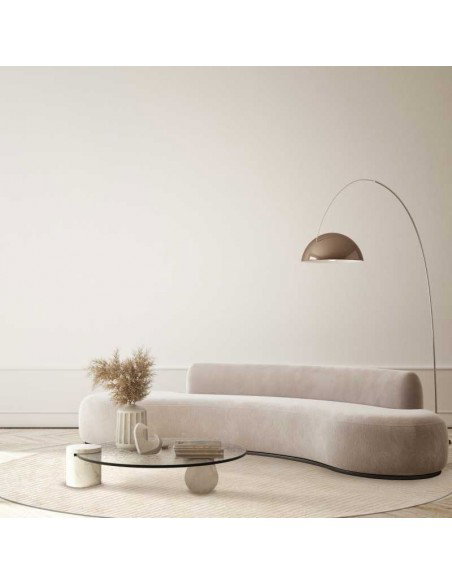 Tappeto moderno Sierra Ivory Oval - Collezione Hand Made - Carpet Decor - 100% viscosa - Fatto a mano - India - 160x230, 200x300