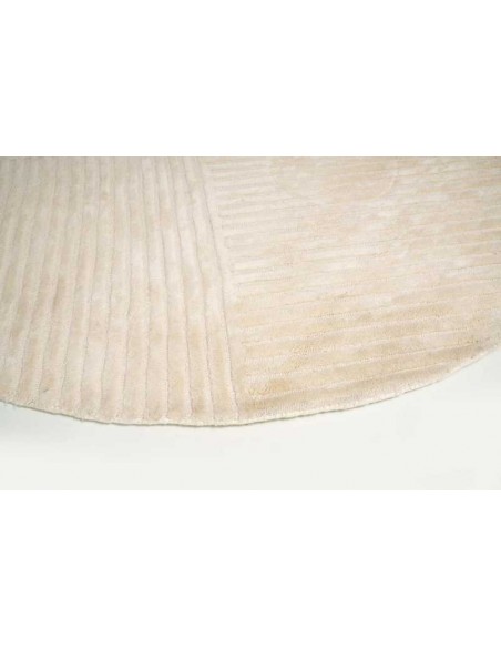 Tappeto moderno Sierra Ivory Oval - Collezione Hand Made - Carpet Decor - 100% viscosa - Fatto a mano - India - 160x230, 200x300