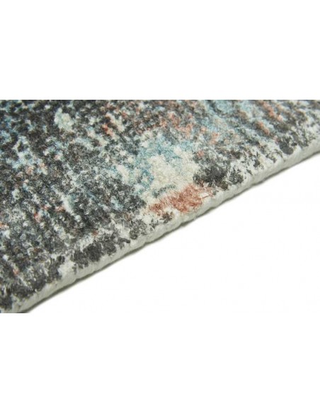 Tappeto moderno Sintra Teal Peach, collezione Hand Made, 100% viscosa, fatto a mano in India.
