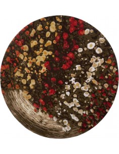 Tappeto moderno Spring Flowers Round - Collezione Hand Made - Carpet Decor - 200x200 cm - 60% lana 30% viscosa 10% cotone - Fatt