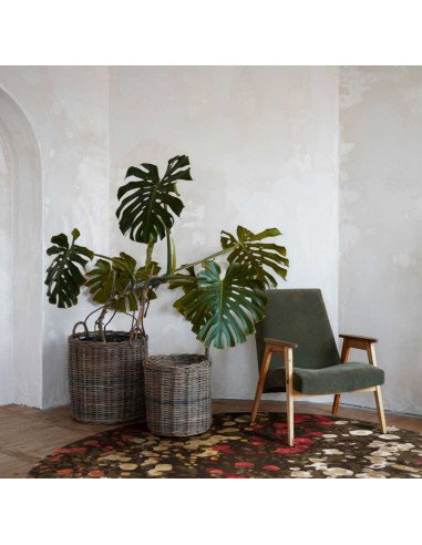Tappeto moderno Spring Flowers Round - Collezione Hand Made - Carpet Decor - 200x200 cm - 60% lana 30% viscosa 10% cotone - Fatt