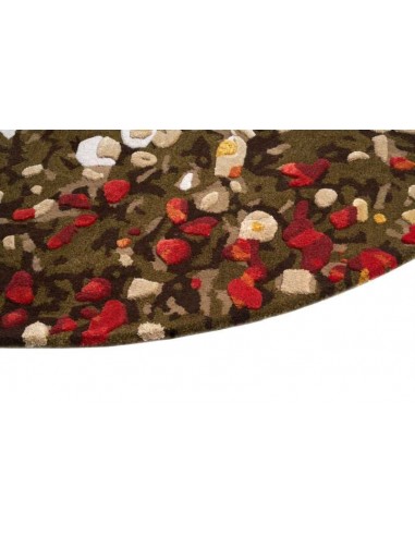 Tappeto moderno Spring Flowers Round - Collezione Hand Made - Carpet Decor - 200x200 cm - 60% lana 30% viscosa 10% cotone - Fatt